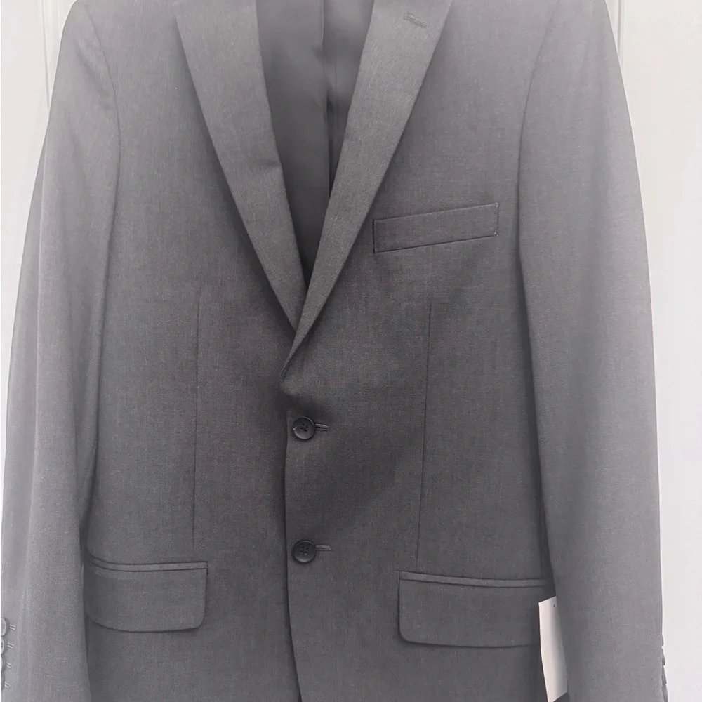 Haggar Dark Charcoal Gray Two-Button Suit Jacket